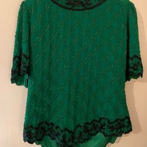 Vintage Beaded Evening Blouse